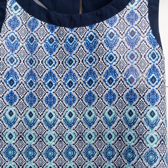 JAPNA Navy & blue pattern tank top size XS - Picture 2 of 5